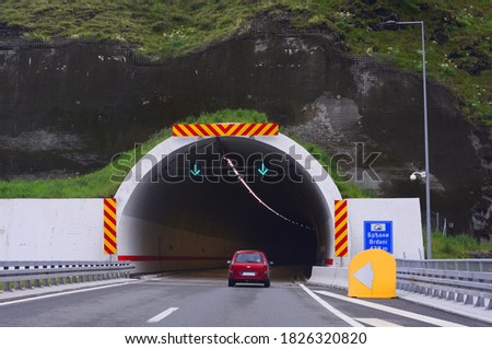 drive into a tunnel on motorway