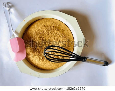 Tasty cake and pie server on white background, top view Cooking for homemade cakes. Close-up, view from above, wooden surface. Delicious and healthy food concept