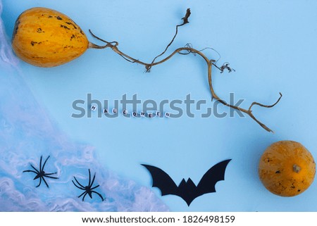 Halloween mood on blue background