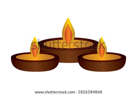 Candles icons design, Fire flame candlelight light spirituality burn and decoration theme Vector illustration