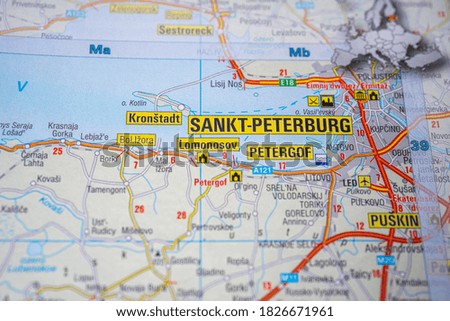 Saint Petersburg on the Europe map