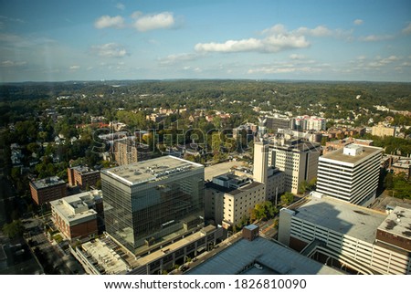 These are arial photos of White Plains, NY.  Royalty-Free Stock Photo #1826810090