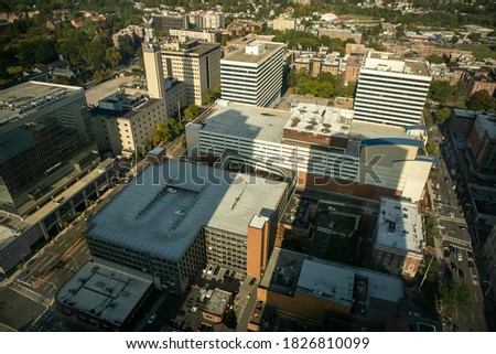These are arial photos of White Plains, NY. 