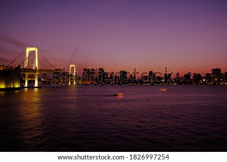Twilight view of the Tokyo skyline