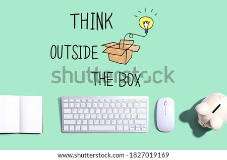 Think outside the box with a computer keyboard and a piggy bank