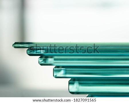 Glass Factory produces a variety of transparent glass thicknesses. Royalty-Free Stock Photo #1827091565