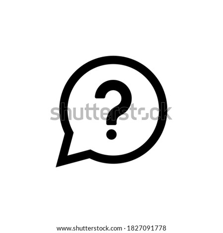 Question mark icon symbol vector on white background.