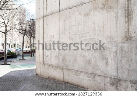 Urban background with fragment of empty building wall. Copy space
