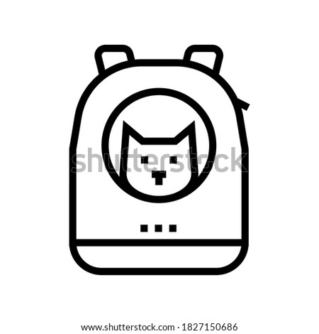 backpack for cat carrying line icon vector. backpack for cat carrying sign. isolated contour symbol black illustration