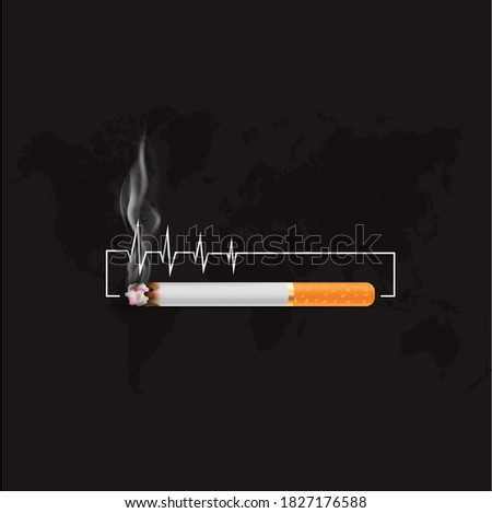 world smoke with pulse concept dark background