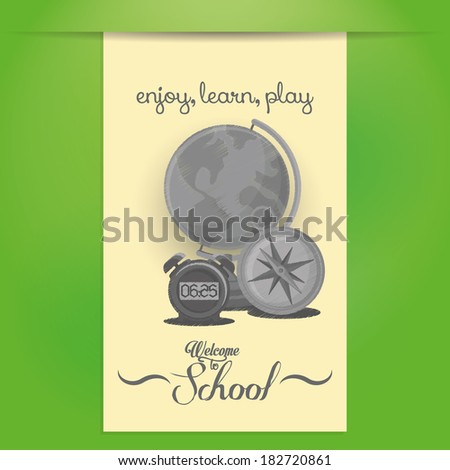 Vector Stylish Illustration Of A Different School Related Elements