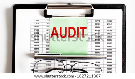 Closeup of the deadline time of audit and glasses