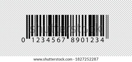 Barcode Icon - Vector Illustration - Isolated On Transparent Background