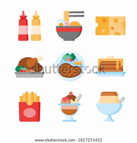 Simple Set Food and Restaurant Vector Color Icons