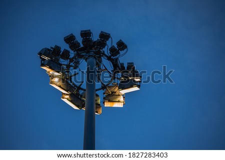Light stadium or Sports lighting at night