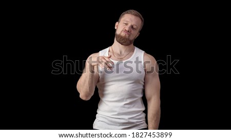 Joker. Jokes. It's funny. Fun. Emotions and gestures. Caucasian man with a beard is having fun. High quality photo