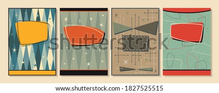1950s, 1960s Background, Mid Century Modern Patterns, Covers, Posters, Postcard Templates, Vintage Colors Royalty-Free Stock Photo #1827525515