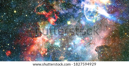 Starry deep outer space. Nebula and galaxy. Elements of this image furnished by NASA.
