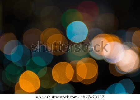 Abstract bokeh light cityscape at night background.