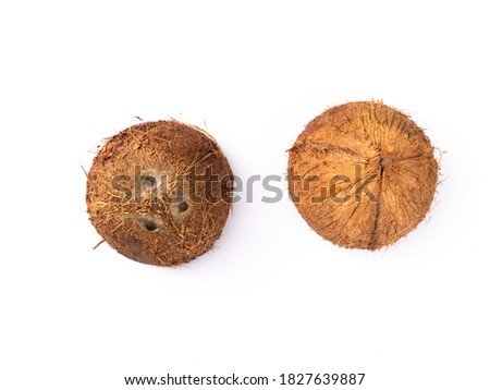 Fresh Coconut isolated stock image with white background.