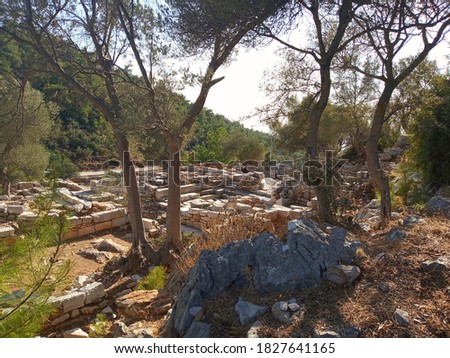 Photo of Pedasa antique city in Bodrum city, Turkey