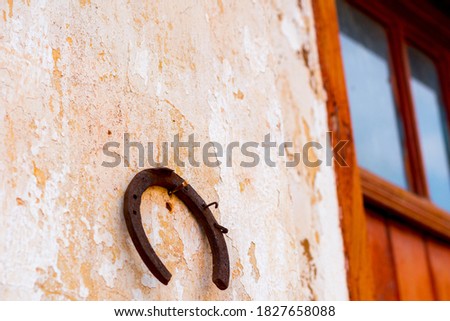 Horseshoe on the wall of coffee farm house