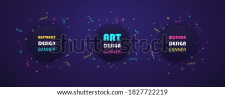Art collection circle banners. Geometric shapes background. Vector illustration. EPS 10