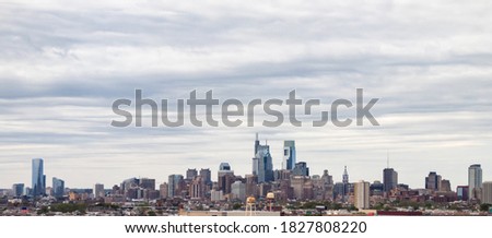 2020 panorama of the city skyline in Philadelphia, Pennsylvania, USA