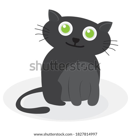 Isolated cat icon. Animal icon. Halloween holiday - Vector
