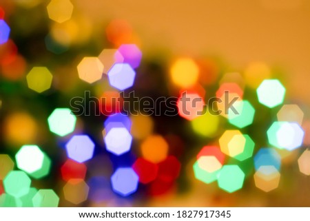 Abstract blurred disfocused Christmas lights festive background