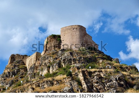 Historic castle with the cloudy blue sky background, Kastamonu, TR