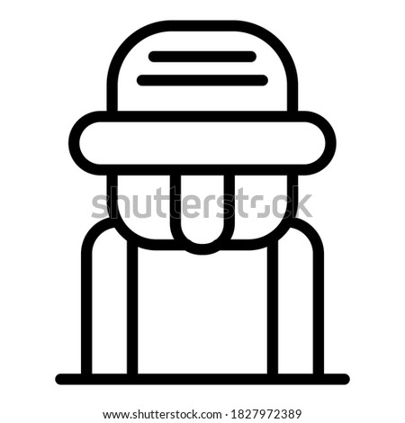 Baby chair icon. Outline baby chair vector icon for web design isolated on white background