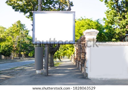 Big blank billboard for outdoor advertising poster on the road