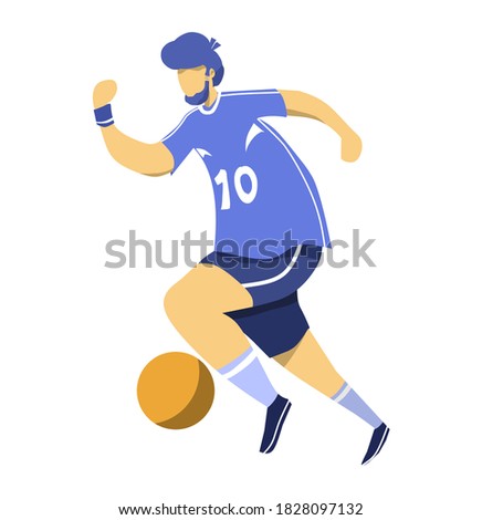 illustration of football player clip art vector