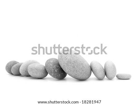 Pebbles isolated on a white background