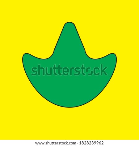 Illustration vector graphic of green leaf. perfect for company logo, green product, etc.