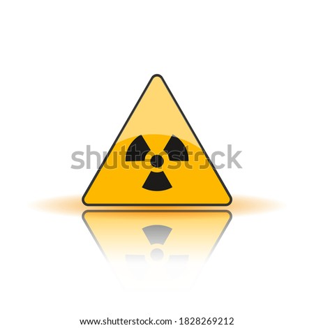Radiation Hazard Sign. Symbol of radioactive threat alert.