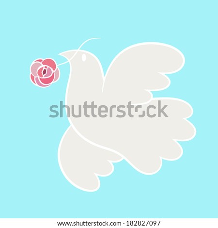 A bird with a flower