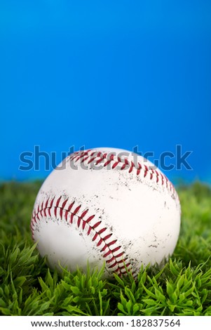 Baseball on Grass