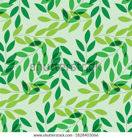 multi colour green leaf seamless pattern