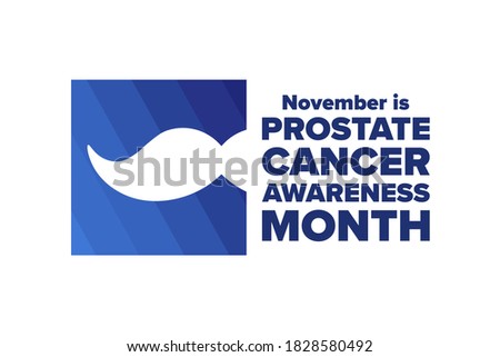 Prostate Cancer Awareness Month. No shave november. Holiday concept. Template for background, banner, card, poster with text inscription. Vector EPS10 illustration