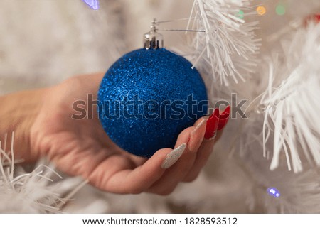 the Wild blue ball on the Christmas tree