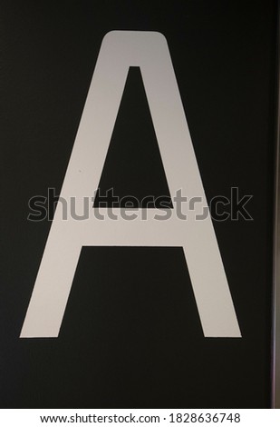 sign of the letter A, the first letter in the alphabet