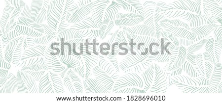 Abstract leave background pattern vector. Tropical monstera leaf design wallpaper. Botanical texture design for print, wall arts, and wallpaper. Royalty-Free Stock Photo #1828696010
