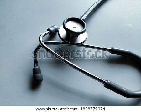 uttarakhand,india-3 may 2020:stethoscope.this is a picture of a medical equipment that is used to hear heart beat.stethoscope on white background.