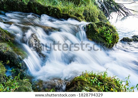 View at Vrelo river waterfall at Perucac in Serbia