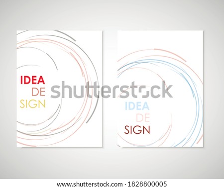 Abstract minimal geometric round circle shapes design background
