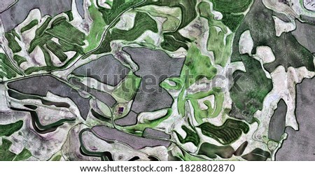 texture, abstract photography of the Spain fields from the air, aerial view, representation of human labor camps, abstract art,