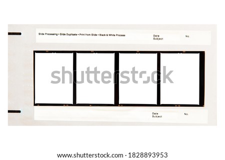 Contact sheet of Medium format color film frame.With white space.
