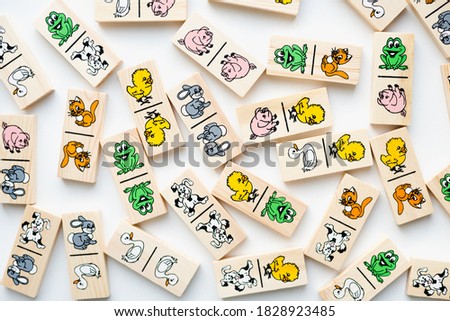 baby domino, baby dominoes with animals, Board games